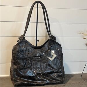 Vintage NWT Frye Elaine Studded Shoulder Bag.